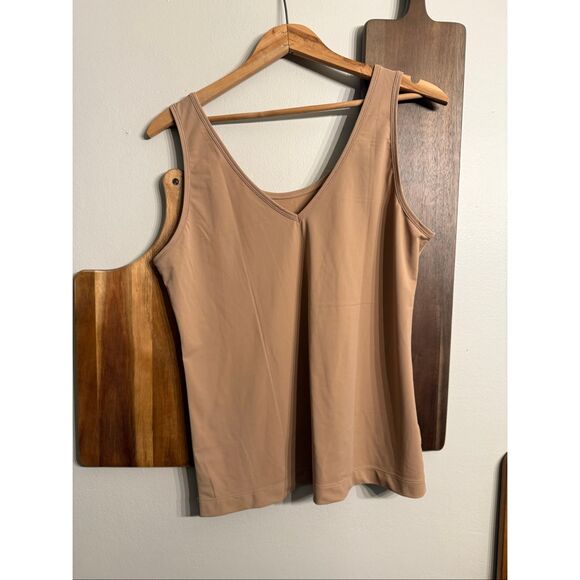 Soft Surroundings Latte Fitted Stretch Shapewear Tank Top Medium - Picture 2 of 5